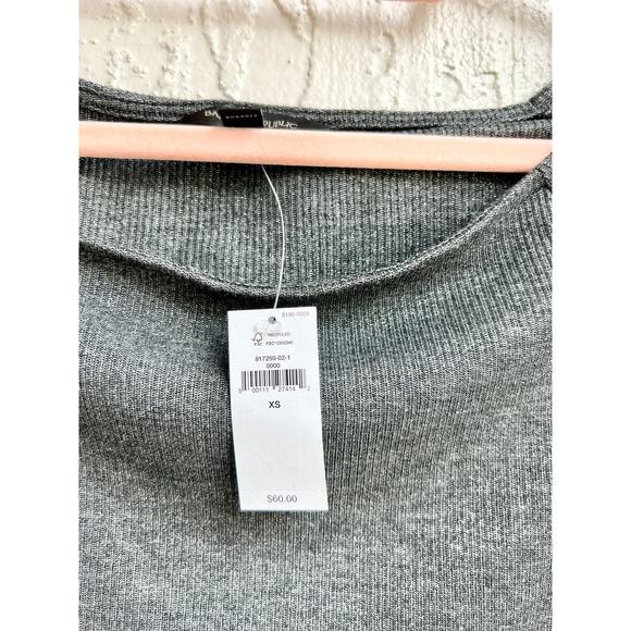NWT Banana Republic Off The Shoulder Ribbed Knit Pullover Top Gray Women's XS - Picture 2 of 5